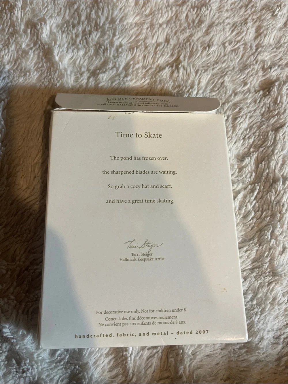 Hallmark  'Time to Skate' Ornament -2007